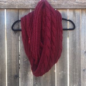 Deep Red Infinity Scarf